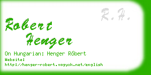 robert henger business card